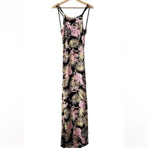 FOR LOVE & LEMONS FLORAL TIE BACK MAXI SZ M